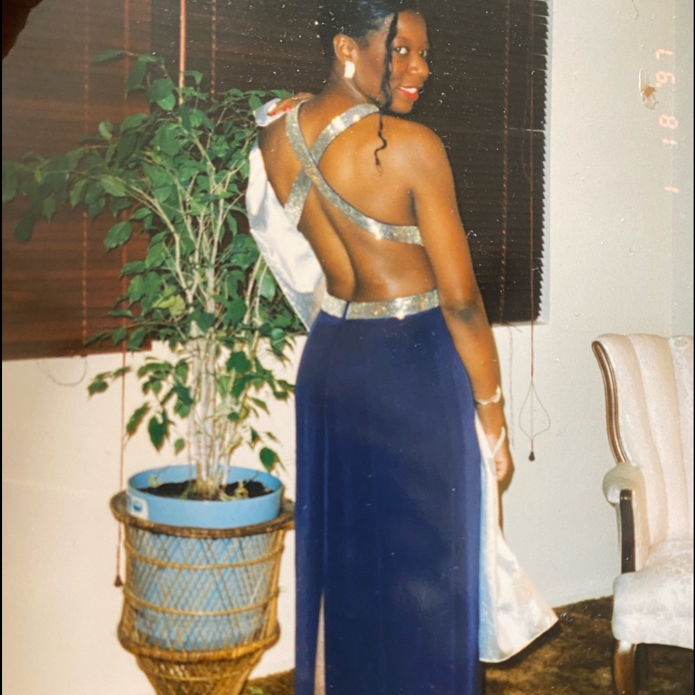 Sexy, classy Navy blue dress.